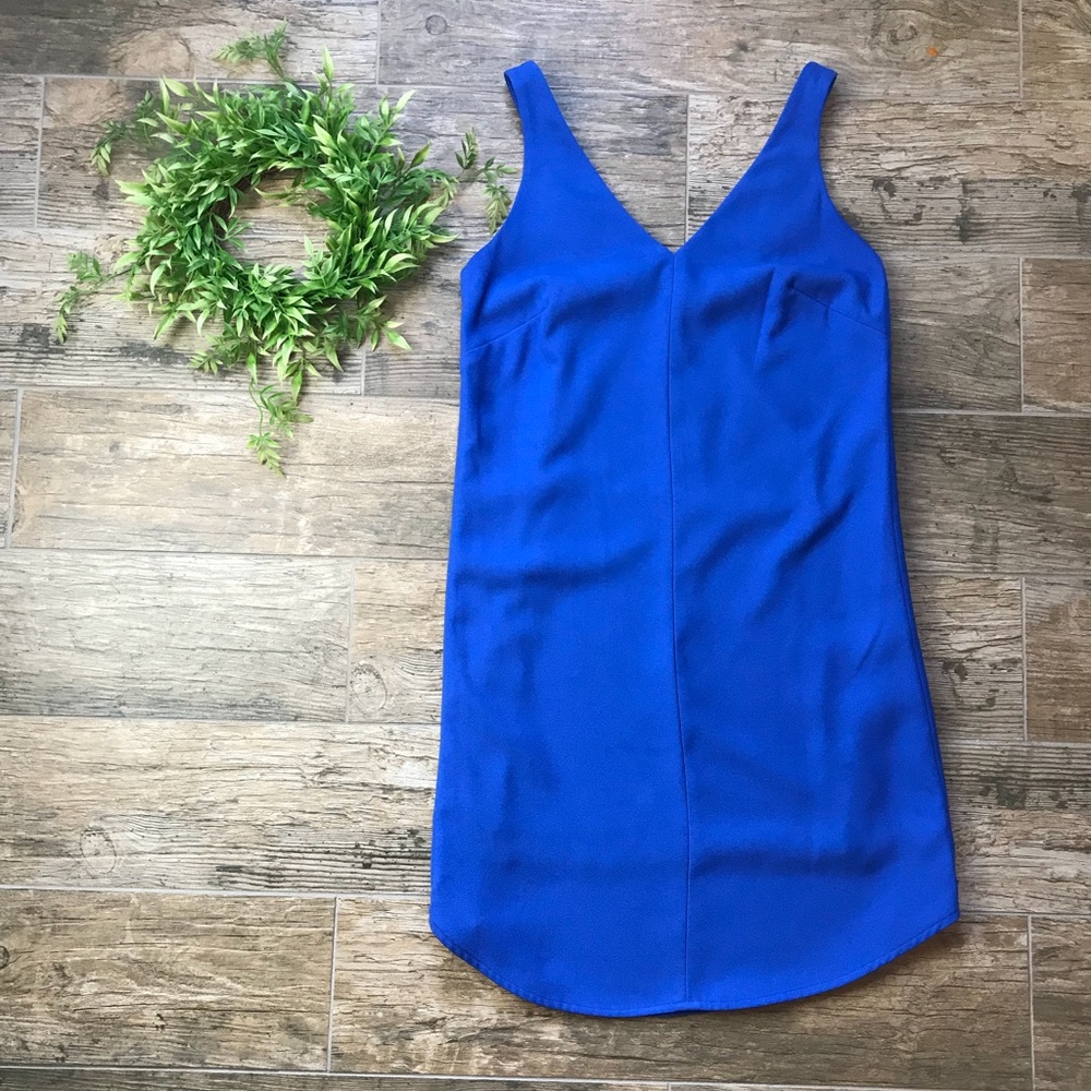 BANANA REPUBLIC women blue strap shift dress sz 0